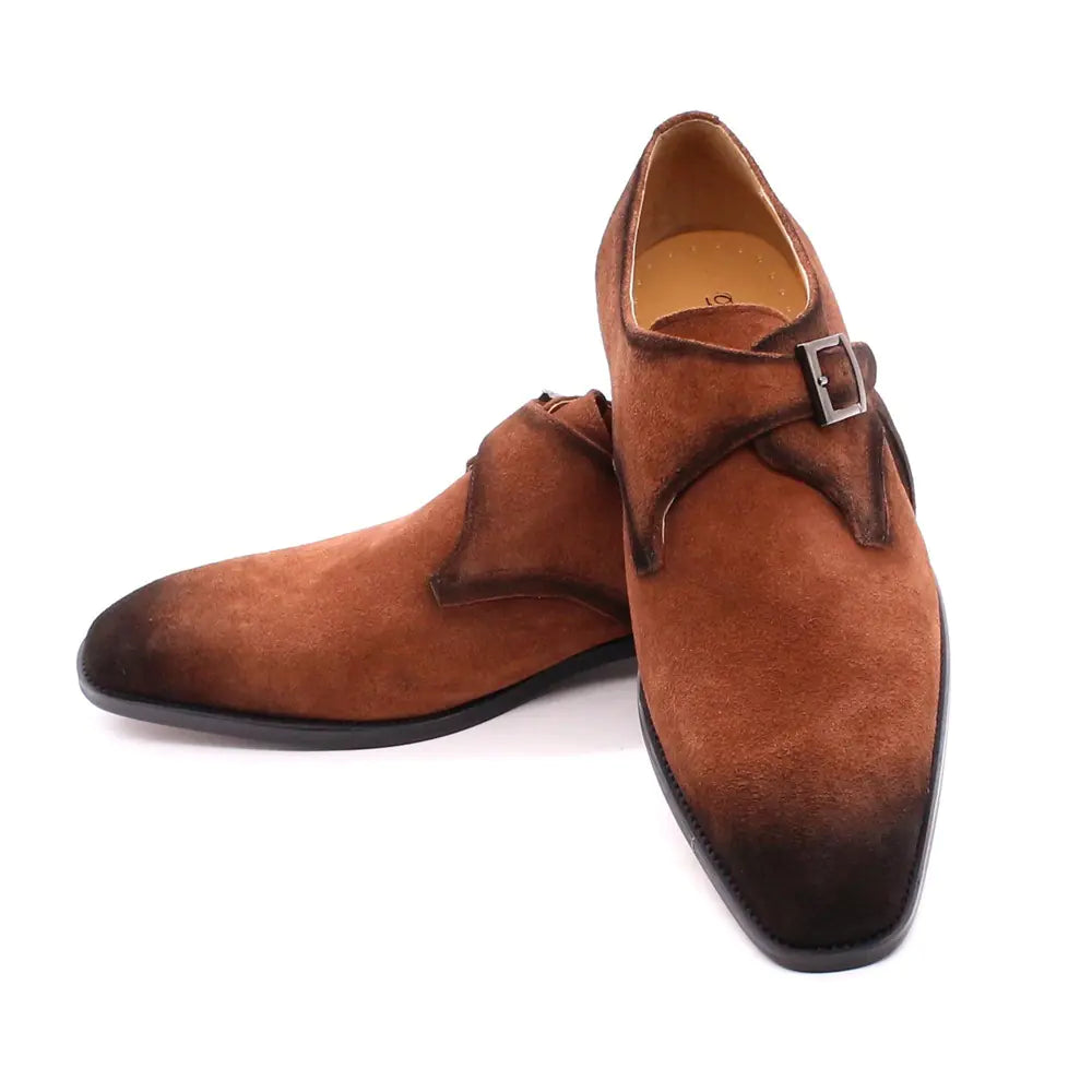 Handmade Suede Business Loafers - Premium Cowhide Men's Dress Shoes