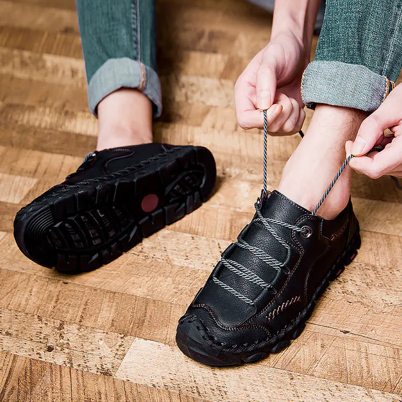 Handmade Soft-Sole Leather Loafers - Premium Men's Casual Comfort Shoes