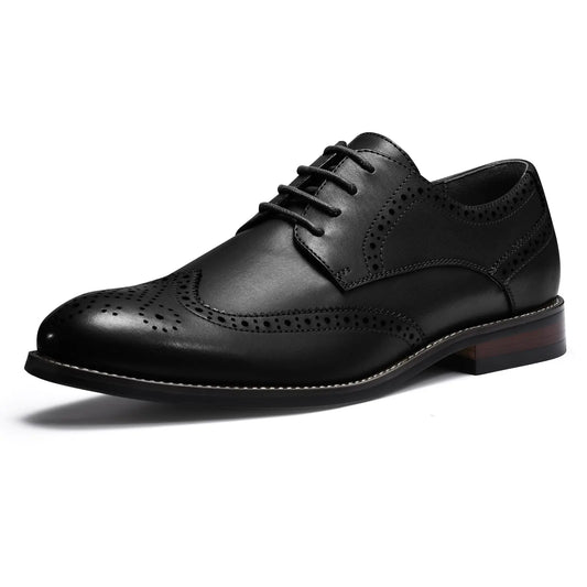 CGRRBW Men's Black Wingtip Brogue Oxford Shoes - Business Dress Sneakers Size 11