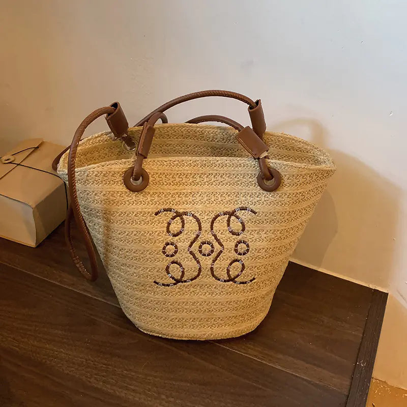 2025 Women's Straw Tote Bag - Large Summer Woven Bucket Bag | Gotaar