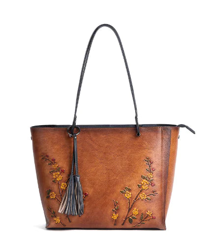 Vintage Cowhide Leather Tote