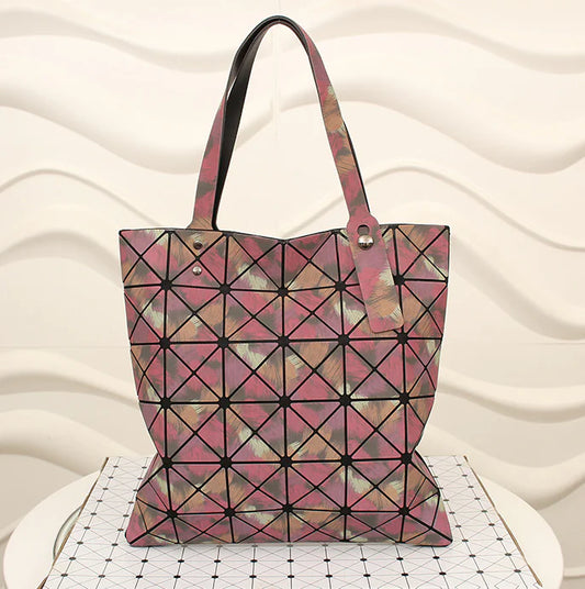 Geometric Diamond Shoulder Bag - Fashionable Tote Bag
