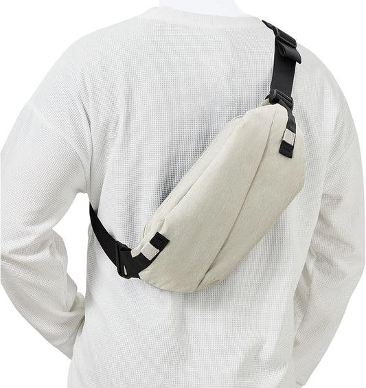 Unisex Crossbody Sling Bag for Active Lifestyles - Beige
