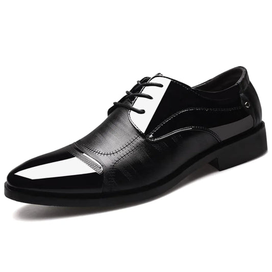 Men's Classic Black Patent Leather Oxfords