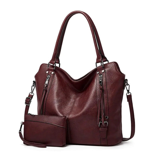 Pahajim Women’s Shoulder & Crossbody Tote Bag – Large soft hobo purse with zipper closure, roomy interior, and versatile design. Perfect for work, travel, or daily use in stylish Purple Red.
