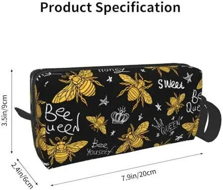 B-Gold Bee Portable Cosmetic Pouch