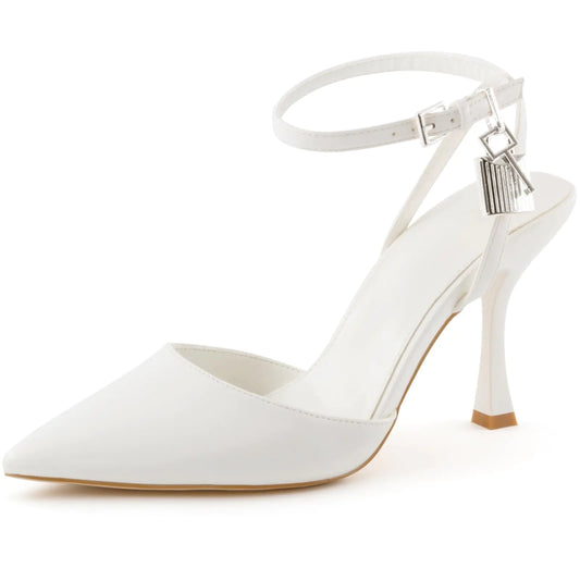 Women's Pointed Toe Ankle Strap Pumps - 3.54" Stiletto High Heels