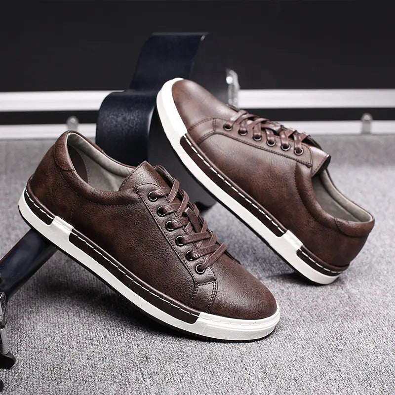 Men's Versatile Casual Leather Skate Shoes - Multi-Purpose Footwear | Gotaar