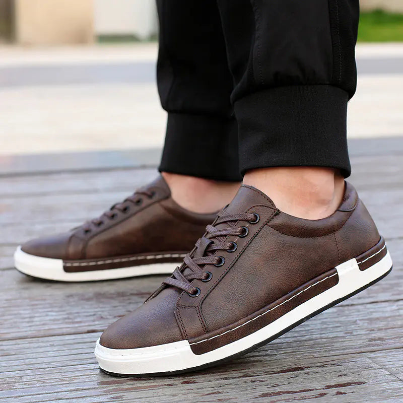 Men's Versatile Casual Leather Skate Shoes - Multi-Purpose Footwear | Gotaar