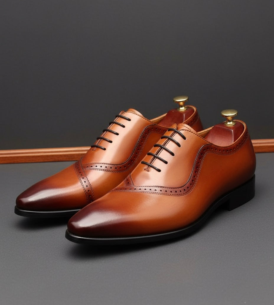 Georgio Leather Oxford Business Shoes - Premium Men's Dress Shoes | Formal & Casual