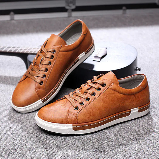 Men's Versatile Casual Leather Skate Shoes - Multi-Purpose Footwear | Gotaar