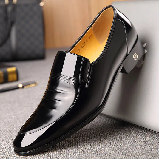 REEHEMES Men's Leather Dress Shoes - British Style Oxford Loafers | Formal & Casual