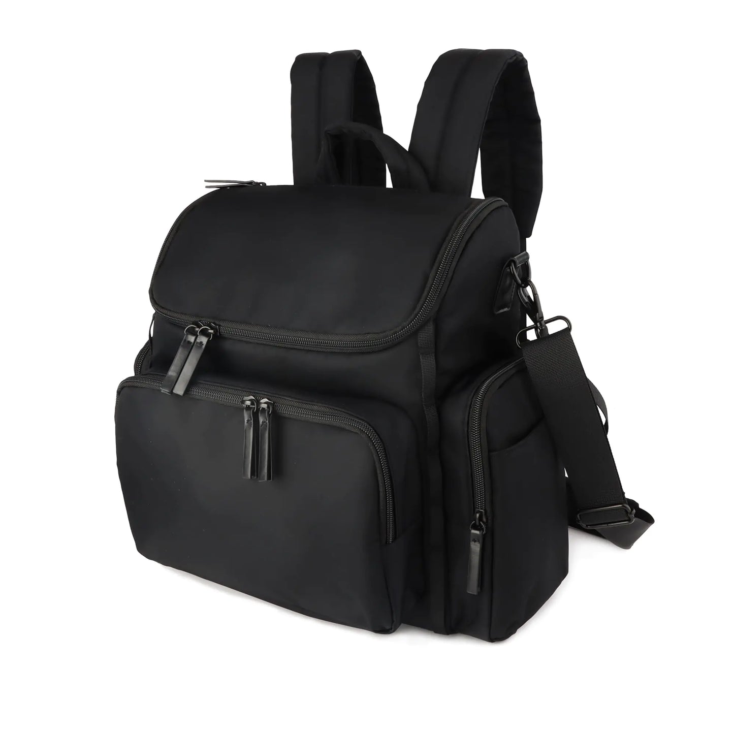 Spacious, stylish, and practical diaper bag backpack – features multiple pockets, insulated bottle holders, waterproof fabric, and comfy straps. Perfect for moms, dads, and travel with baby or toddler.
