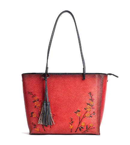 Vintage Cowhide Leather Tote