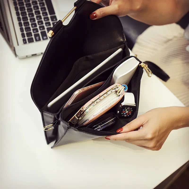 Chic Soft Leather Envelope Handbags