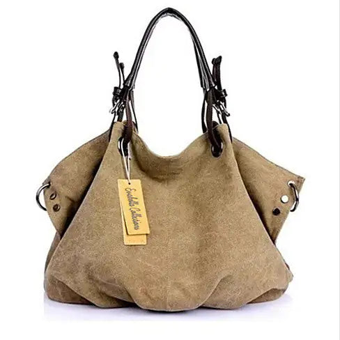 Large Canvas Travel Tote Bag for Women - Journey Handbag with Soft Handles