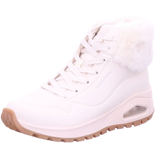 Skechers Women's UNO Rugged-Fall AIR Fashion Boot Natural | Comfort Sneaker Boot