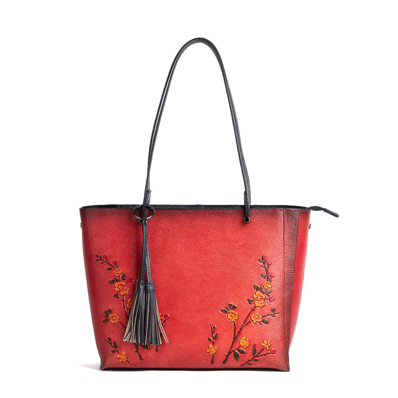 Vintage Cowhide Leather Tote