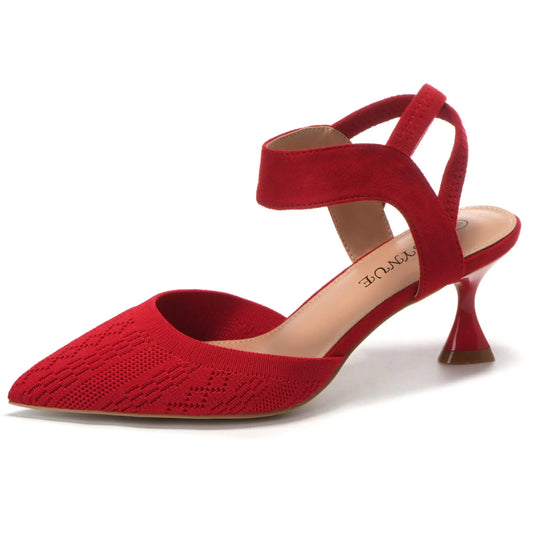 EBYNUE Women's Slingback Pumps - 2.5 Inch Kitten Heel Party Comfort Shoes