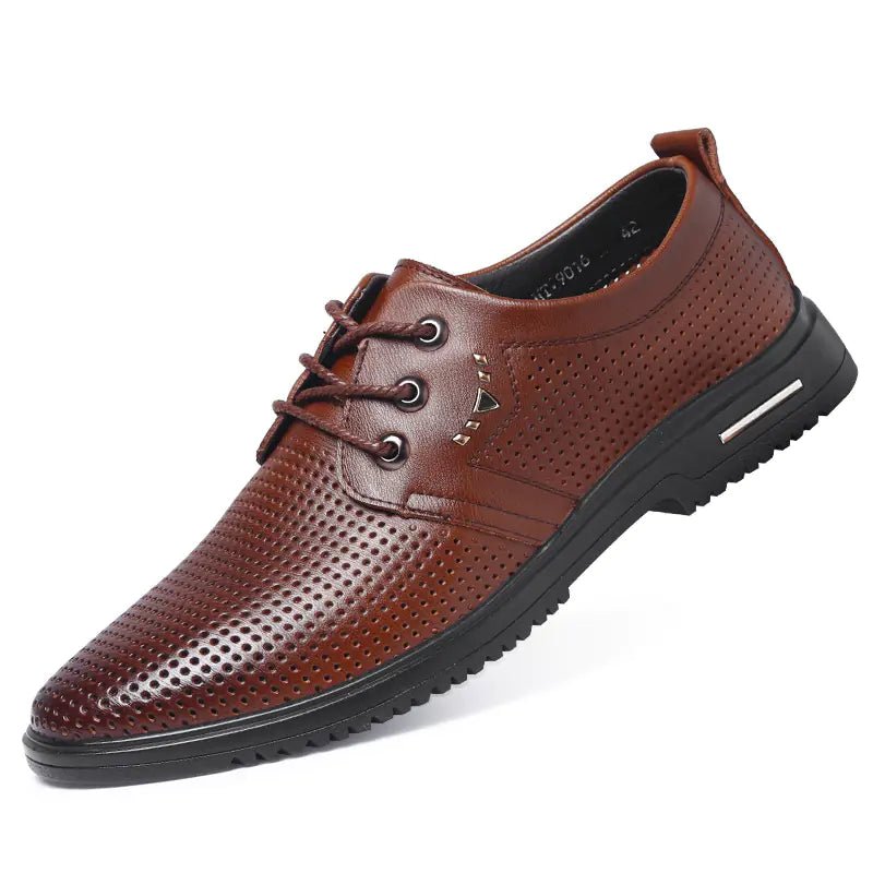 Men's Breathable Leather Shoes for Casual Business Wear - Gotaar