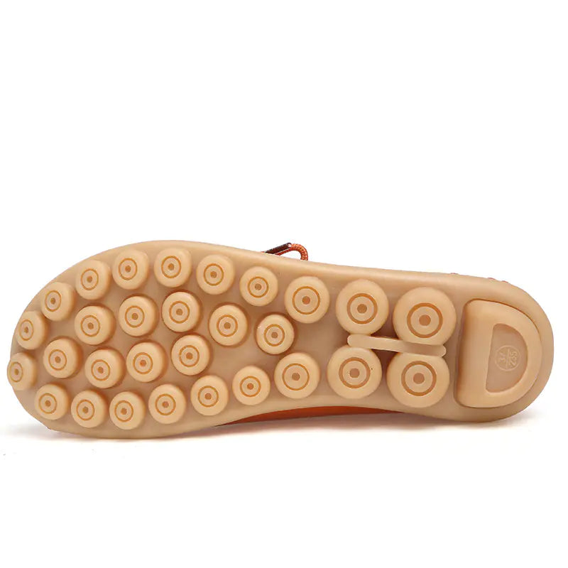 Plus Size Leather Casual Flat Shoes for Women