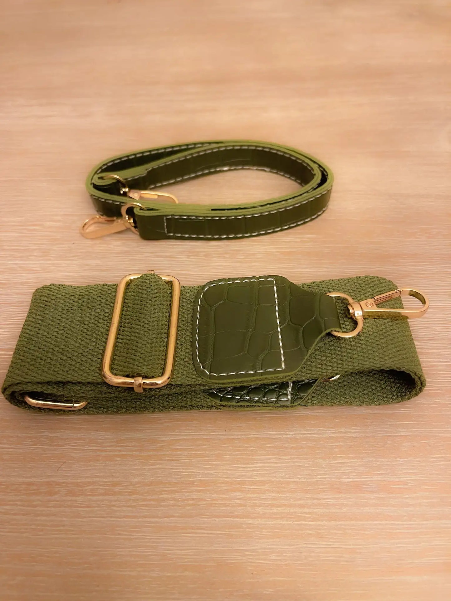 Olive Croc Blake Bucket Bag