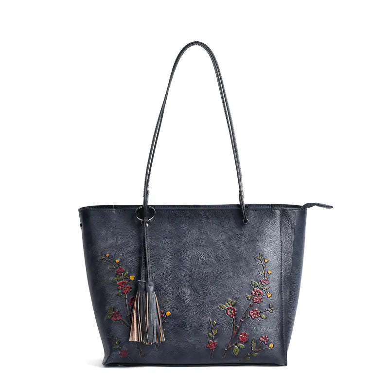 Vintage Cowhide Leather Tote