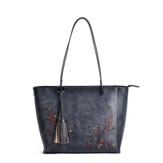 Vintage Cowhide Leather Tote