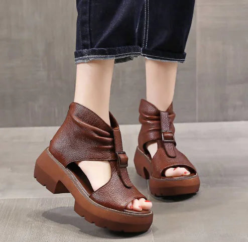 Women's Waterproof Platform Wedge Sandals - Chunky Summer Sandals