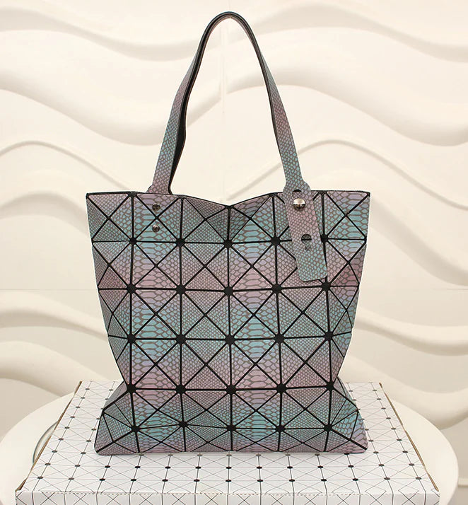 Geometric Diamond Shoulder Bag - Fashionable Tote Bag