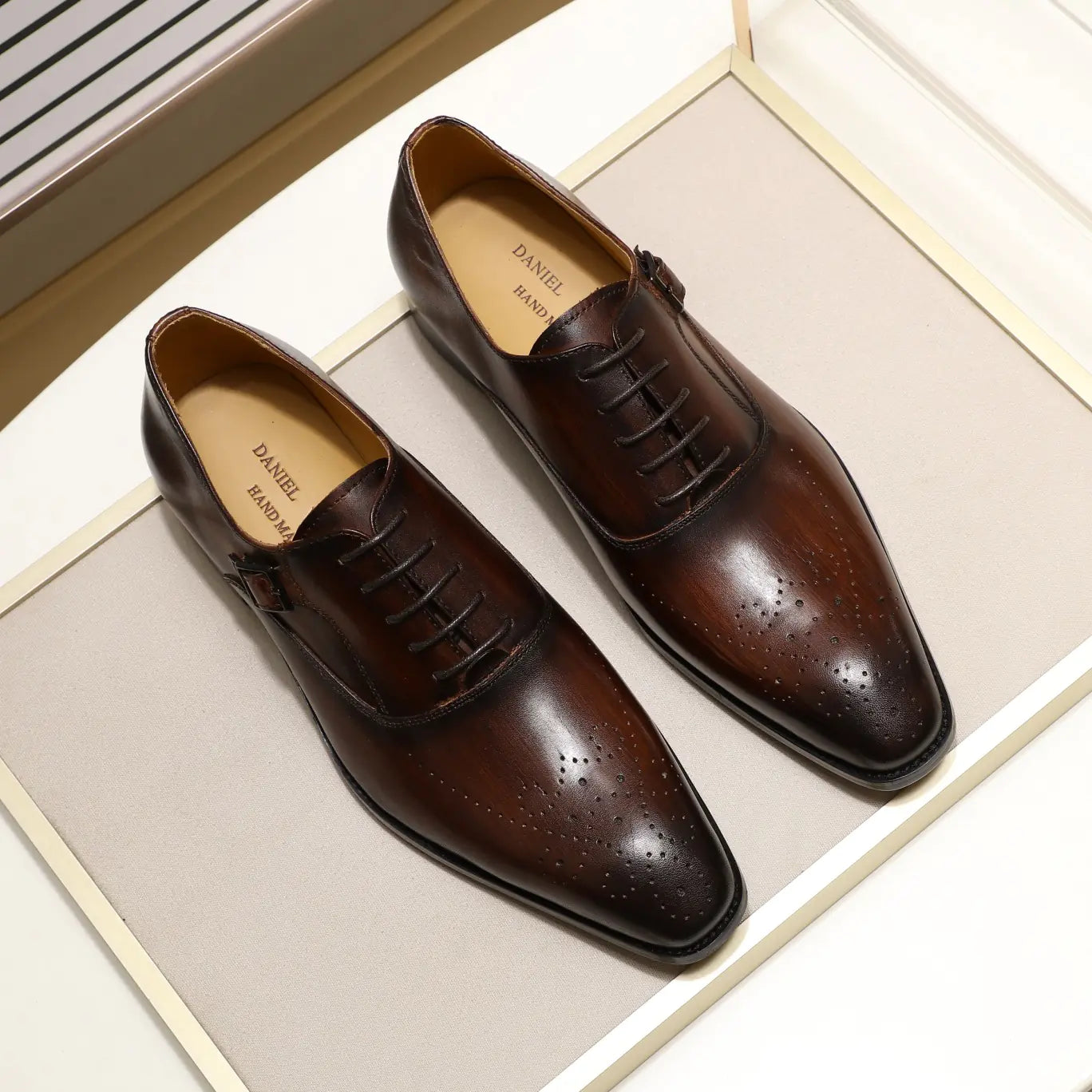 Men's Business Oxford Leather Dress Shoes - Premium Formal Shoes | Classic Style