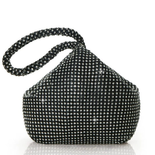BABEYOND Rhinestone Clutch Evening Bag - Sparkly Triangle Purse