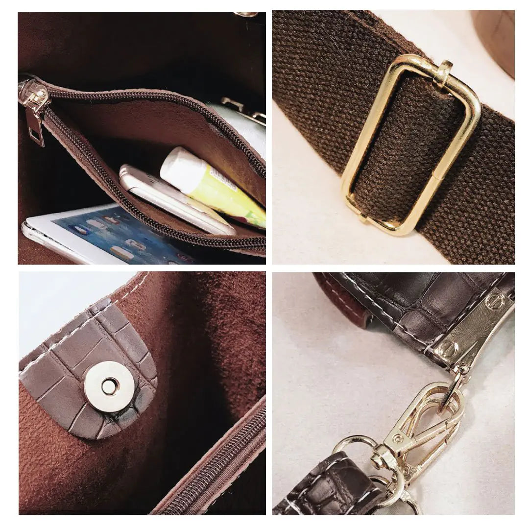 Blake Vegan Croc Shoulder Bag