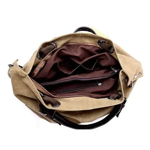 Large Canvas Travel Tote Bag for Women - Journey Handbag with Soft Handles