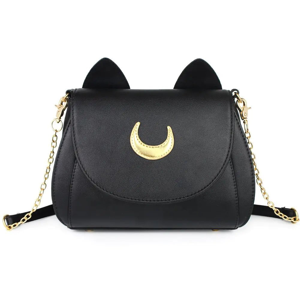 Moon Luna Cat Purses Pu Leather Gothic Purse Cosplay Moon Sailor Bag Handbags Shoulder Bags - Gotaar