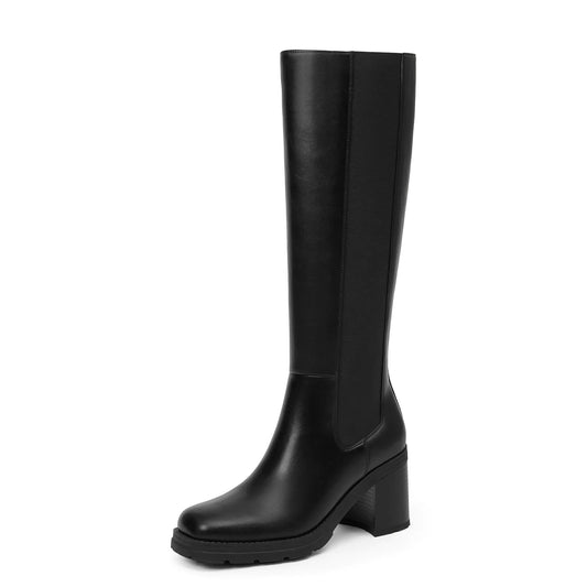 Women's Chelsea Knee-High Platform Boots Size 9