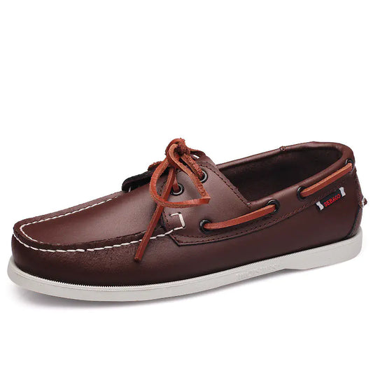 Men's Genuine Leather Loafers - Breathable Casual Shoes