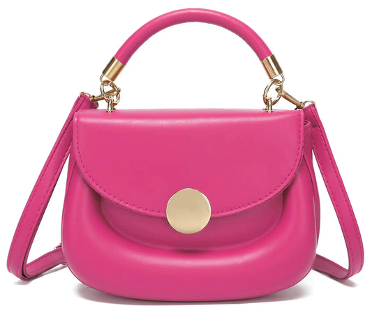Chic Minimalist Women's Crossbody Bag - Hot Pink Single-Shoulder Handbag
