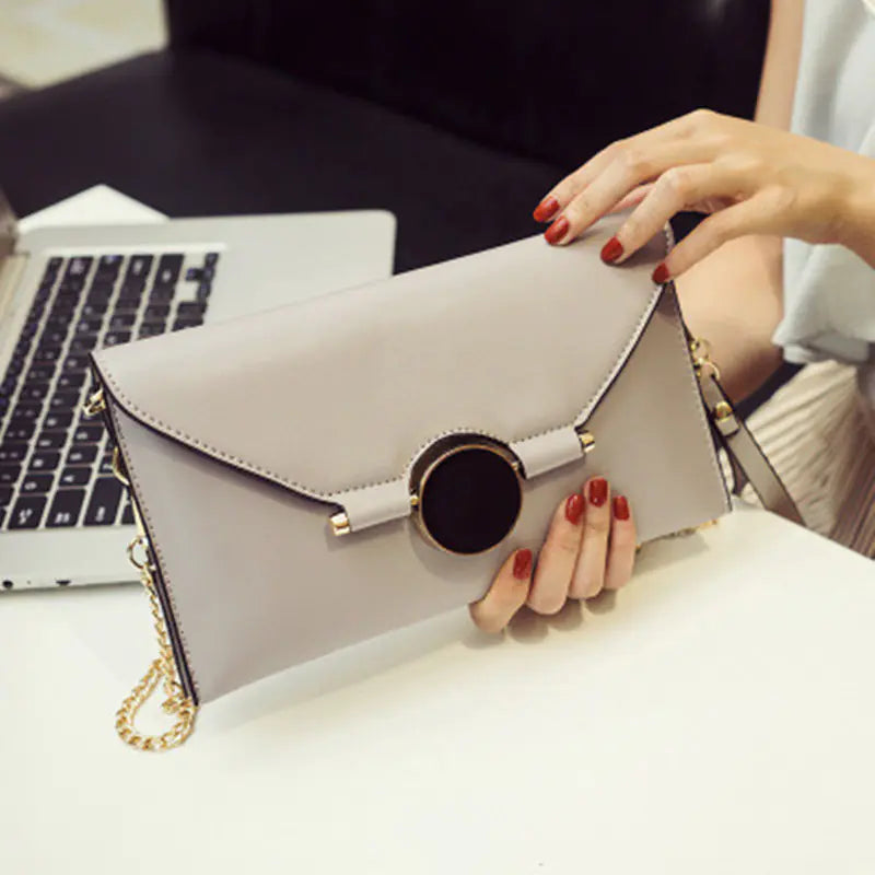 Chic Soft Leather Envelope Handbags