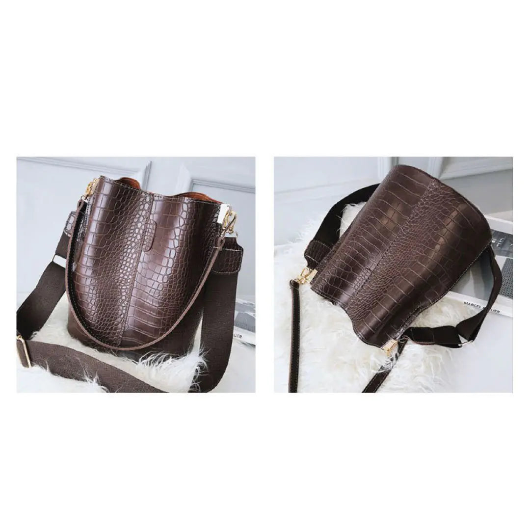 Blake Vegan Croc Shoulder Bag