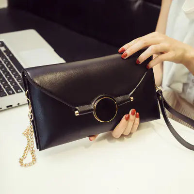 Chic Soft Leather Envelope Handbags