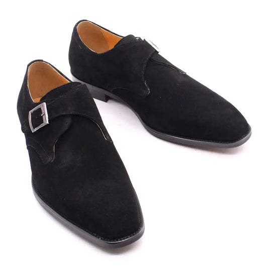 Handmade Suede Business Loafers - Premium Cowhide Men's Dress Shoes
