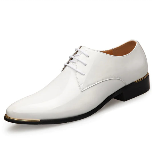 Men's Business Leather Shoes - Casual British Lace-Ups