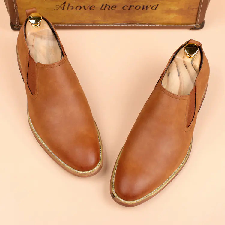 Men's Breathable Leather Shoes - British Style Oxford Loafers | Comfortable & Stylish