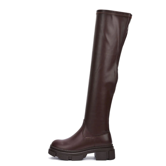 Cape Robbin Knee High Boots - 2 Inch Chunky Block Heel Thigh High Boots