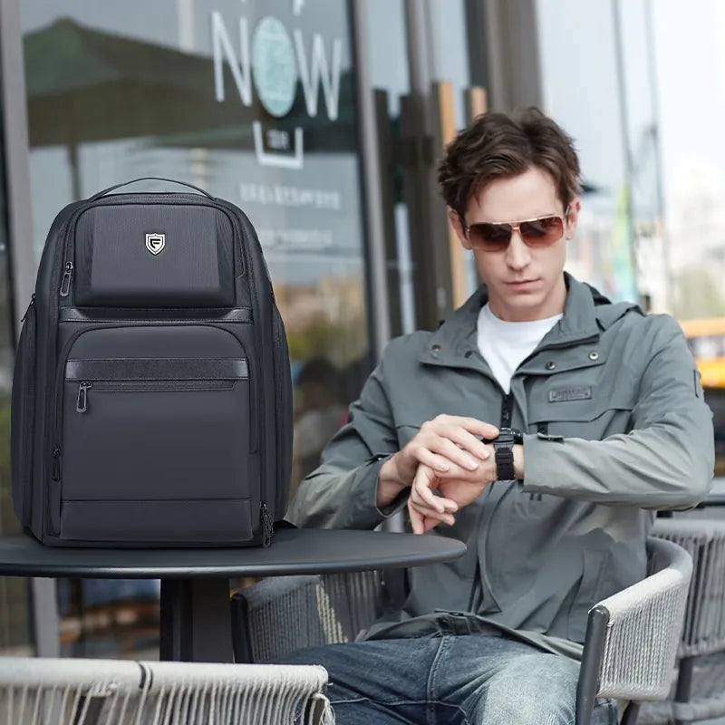 Business Casual Large Capacity Scalable Business Trip Travel Laptop Bag Backpack Men
