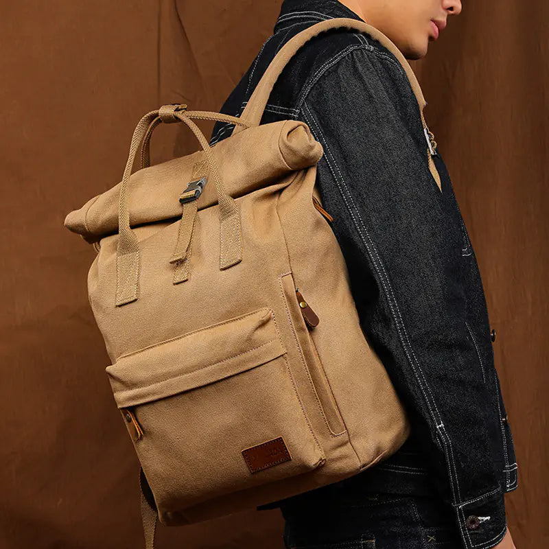 Casual Canvas Hand-held Shoulder Bag for Men and Women