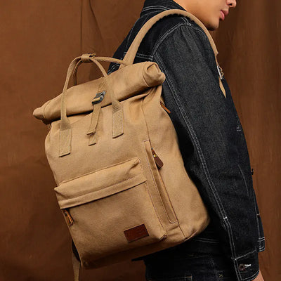 Casual Canvas Hand-held Shoulder Bag for Men and Women