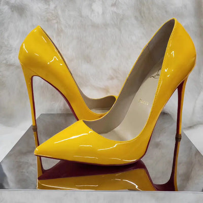 Women's 12cm Stiletto High Heels - Pointed Toe Glamour Pumps