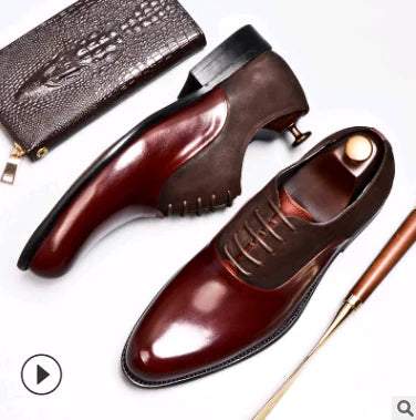 Men's Vintage Leather Dress Shoes - British Style Oxford Loafers | Classic & Elegant